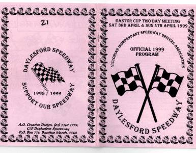 1999 4th April Daylesford Easter Cup Two Day Meeting Program